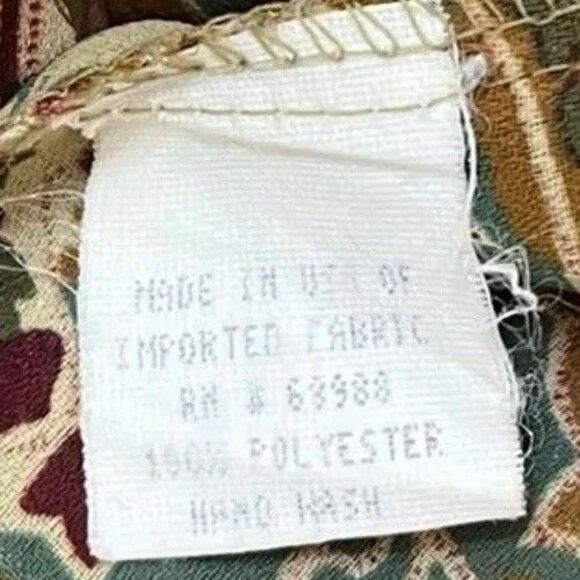 Vintage 90s San Andre Long Sleeve Asymmetrical Shawl Neck Blouse Paisley Sz 12 - Picture 8 of 14